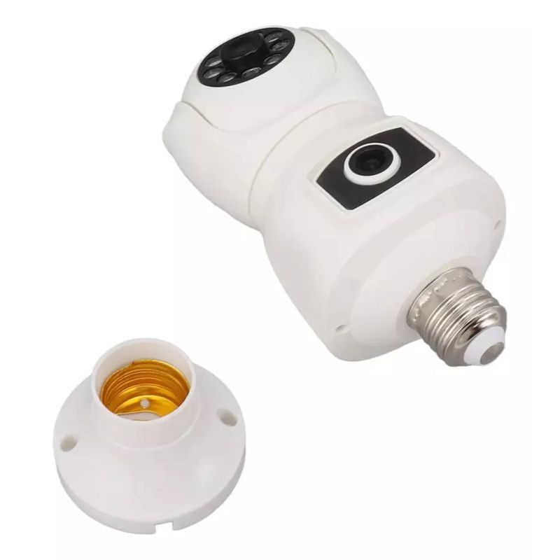GENERICO - Camara Seguridad Ip Robotica Doble Lente Wifi Bombillo