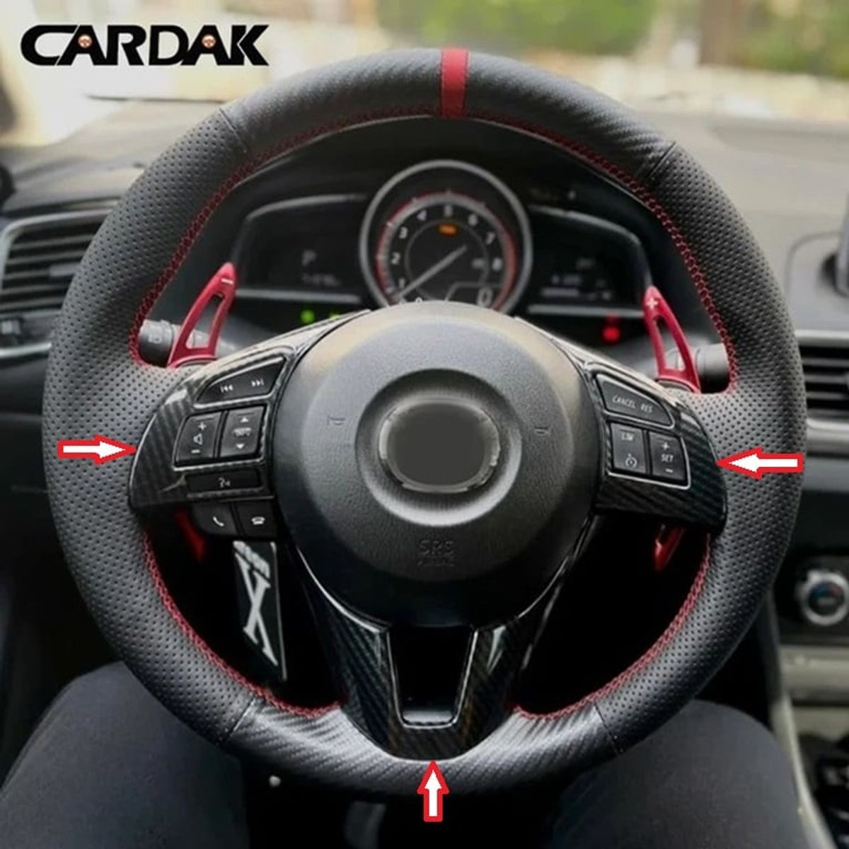 GENERICO - accesorios mazda 2 3 cx5 cubierta timon superior e inferior