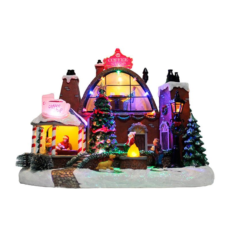 BURICA - VILLA COFFE SHOP 30X18X23CM LUZ MOVIMIENTO