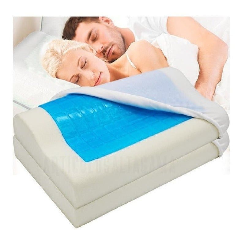 SKY - 2 Almohadas Memory Gel Duo Ortopédicas Indeformables + Funda