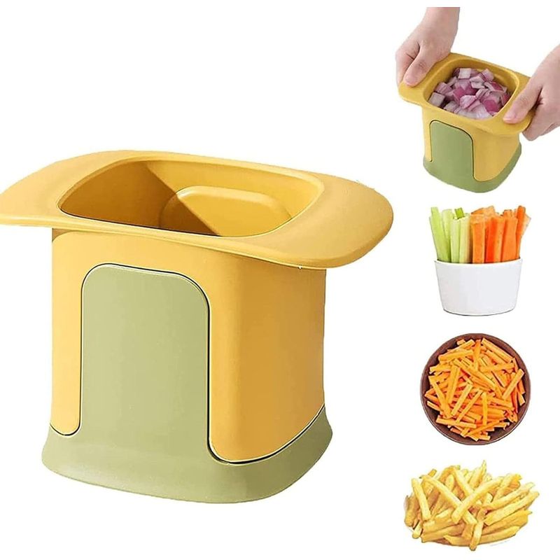 GENERICO - Mini Picador Verduras Papas Presión Manual Utensilio Cocina.