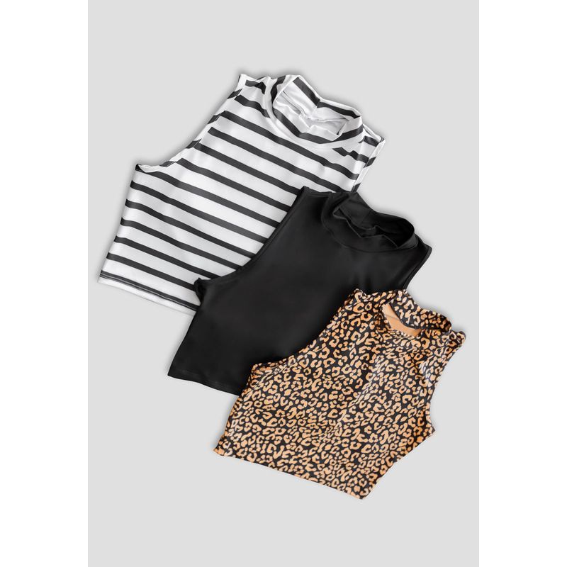 MARKETING PERSONAL - Crop Top Paq X3 Mujer Multicolor Mp 104202