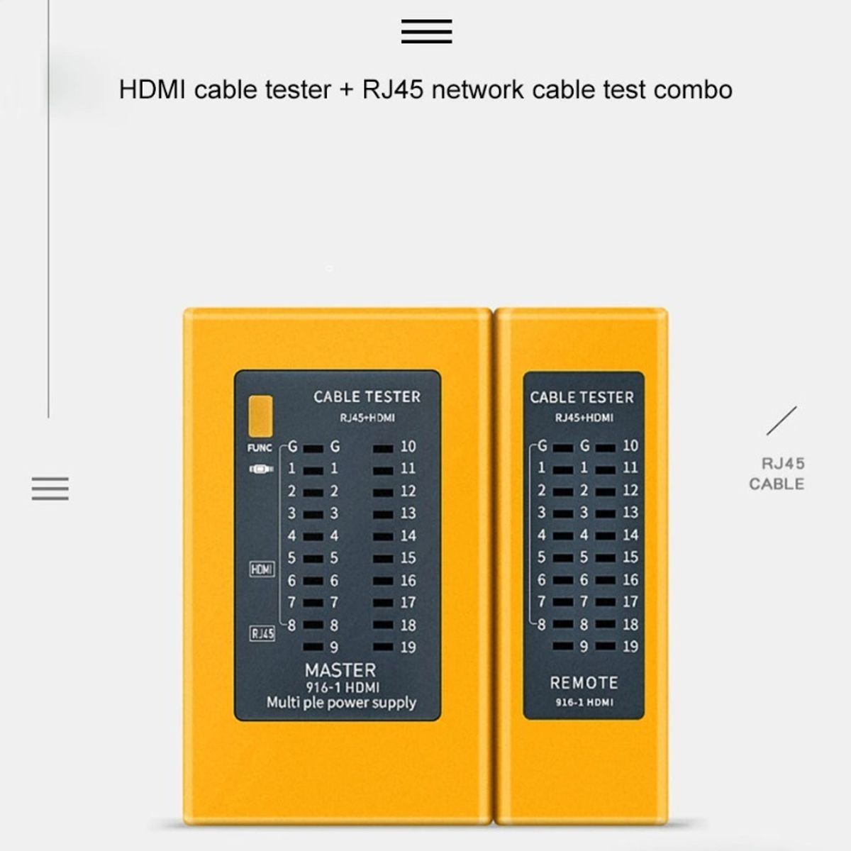 SEISA - Tester De Red Y Hdmi Probador De Cables Rj45 Rj11 Utp Hdmi