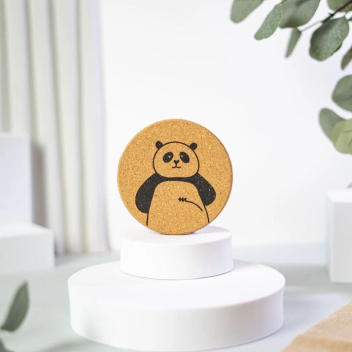 GENERICO - Portavasos De Corcho Animal Cute Set X6 Unidades