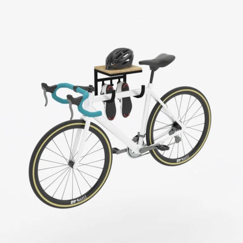 ALIK DISEÑO - Soporte Para Bicicleta De Pared Organizador Negro