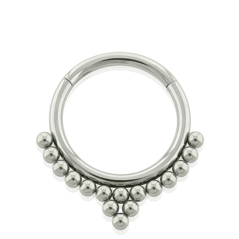 AGHA JEWELRY - Titanio piercing Clicker Aro con Bisagra Bao TRI para Oreja Cartílago y Nariz
