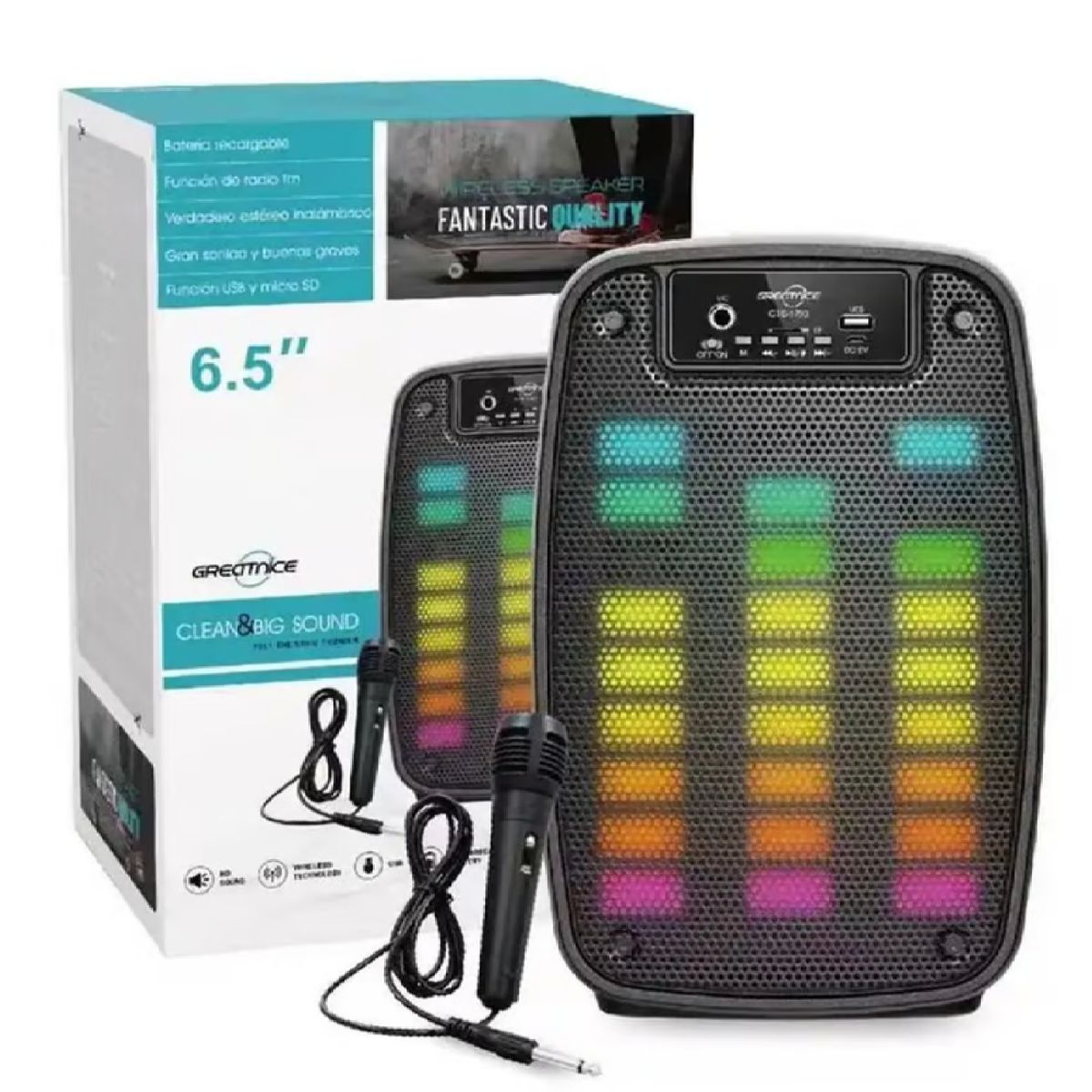 GENERICO - PARLANTE GTS-1793 6.5 BLUETOOTH