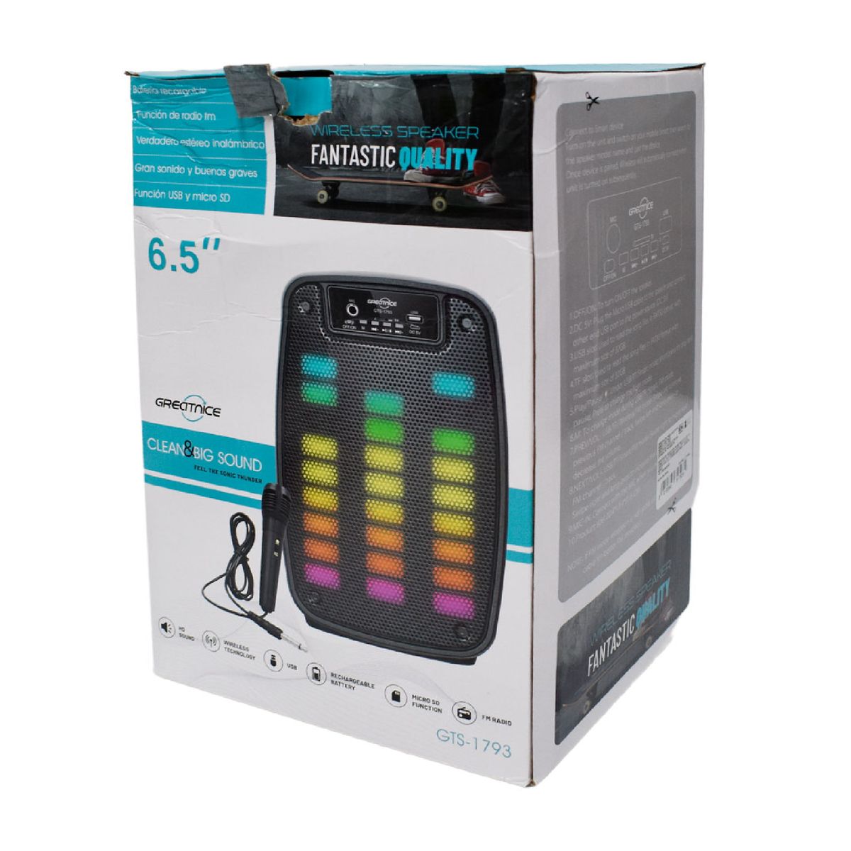 GENERICO - PARLANTE GTS-1793 6.5 BLUETOOTH