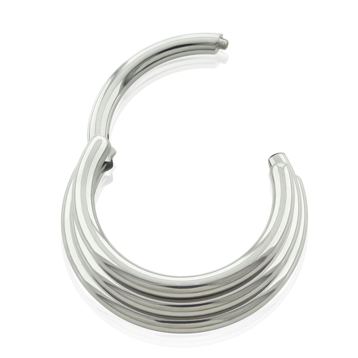 AGHA JEWELRY - Titanio piercing Clicker Aro con Bisagra Triple de Frente para Oreja Cartílago y Nariz
