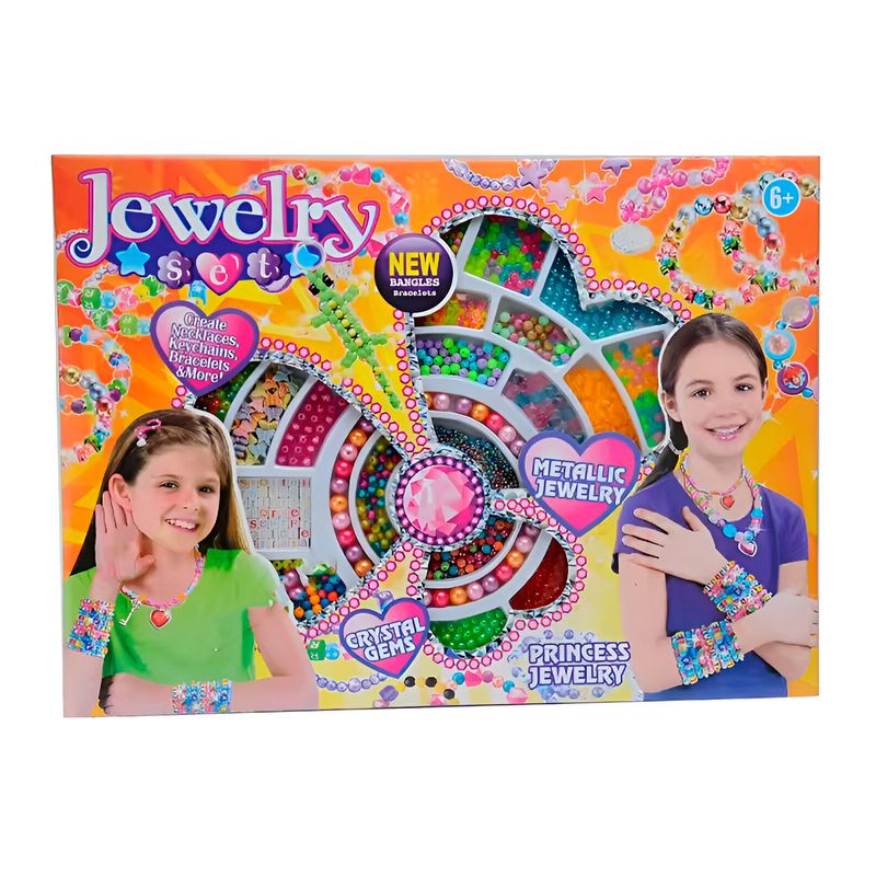 GENERICO - Set Kit Grande Para Hacer Pulseras Niña Princesa Multicolor