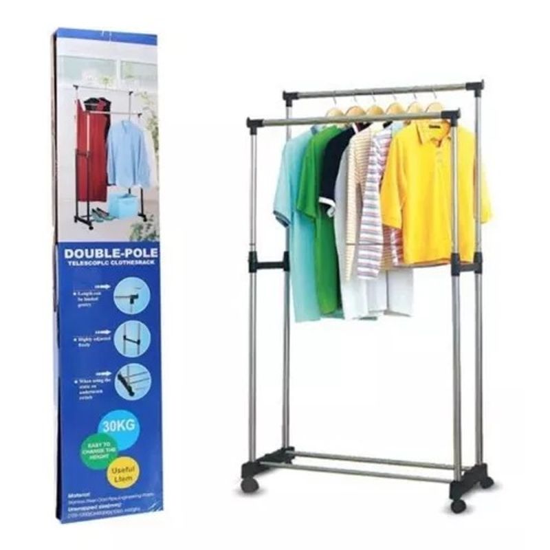 GENERICO - Perchero Para Ropa Organizador Con Ruedas Shoe Rack Blanco