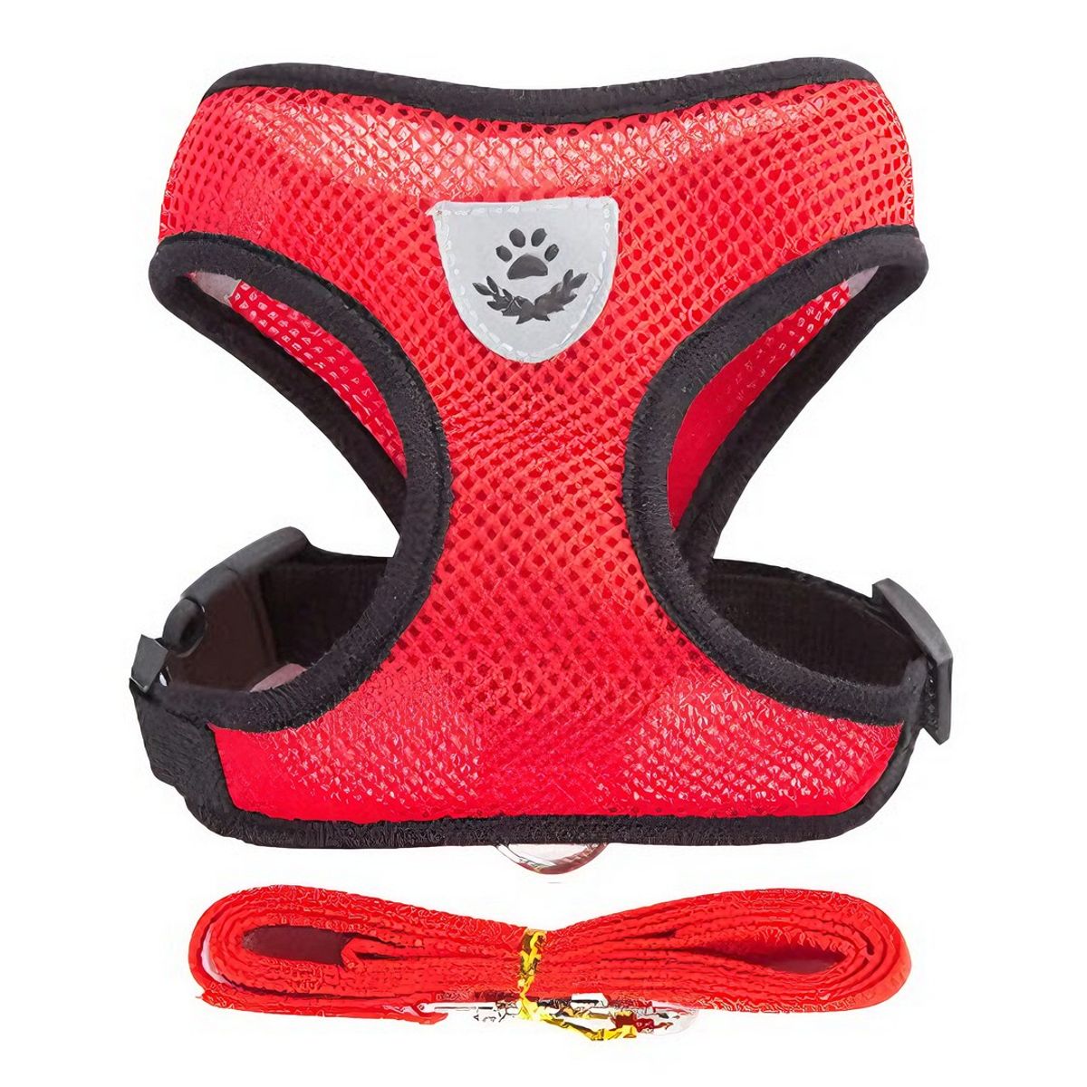 GENERICO - Arnés Pechera Chaleco Para Perro Y Gato Raza Pequeña Rojo S