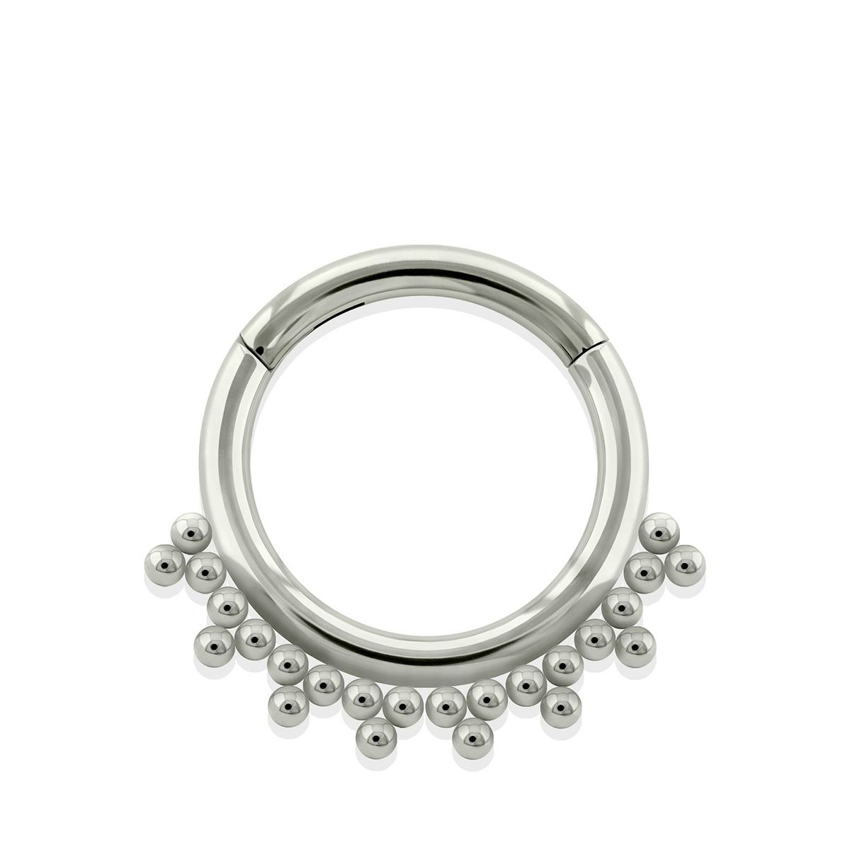 AGHA JEWELRY - Titanio piercing Clicker Aro con Bisagra Doble Bao para Oreja Cartílago y Nariz