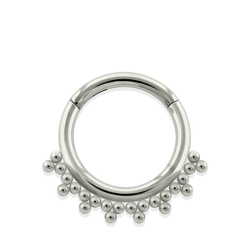 AGHA JEWELRY - Titanio piercing Clicker Aro con Bisagra Doble Bao para Oreja Cartílago y Nariz