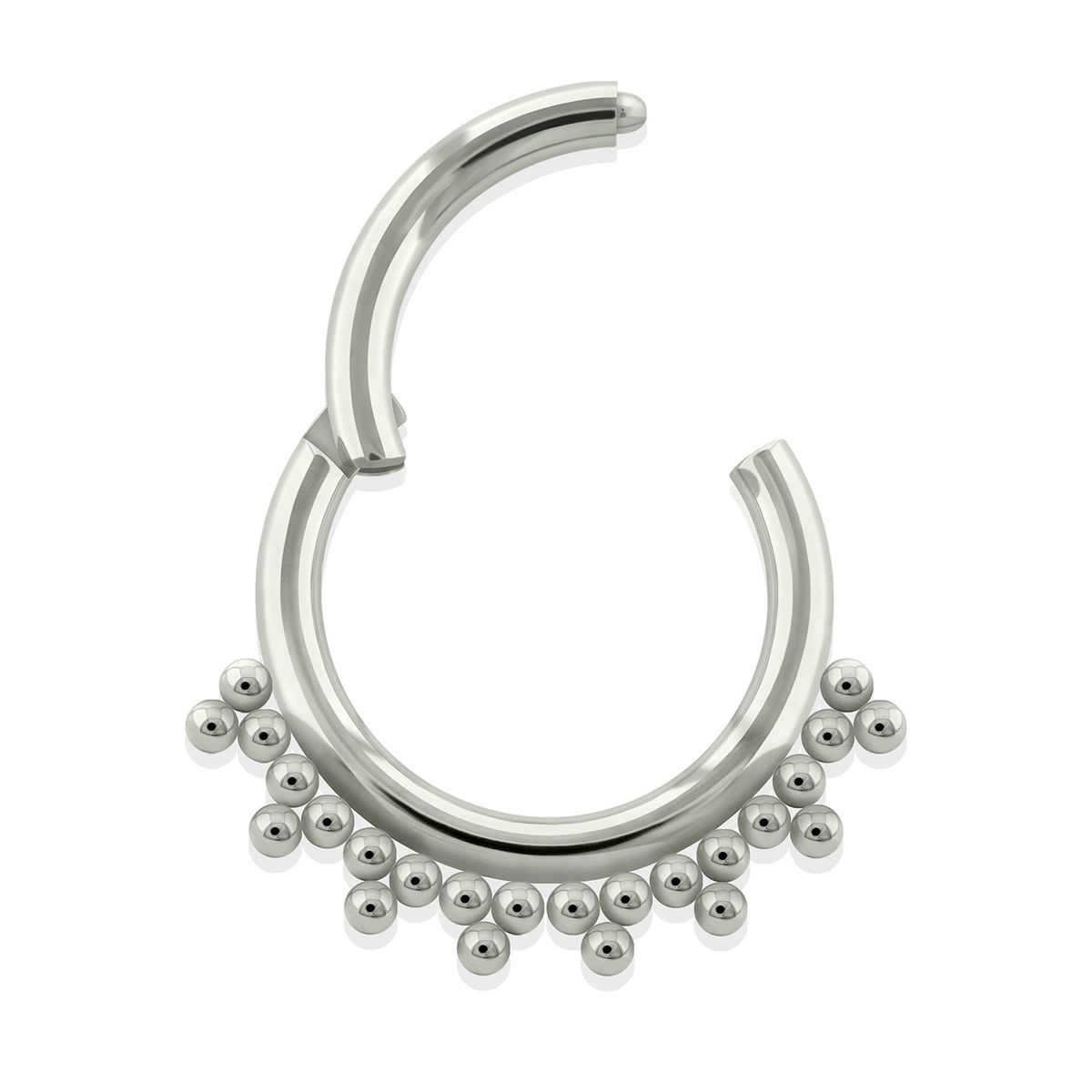 AGHA JEWELRY - Titanio piercing Clicker Aro con Bisagra Doble Bao para Oreja Cartílago y Nariz