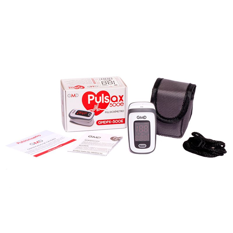 GMD - Pulsoxímetro Para Dedo Marca Gmd Pulsax 500E Blanco Gris
