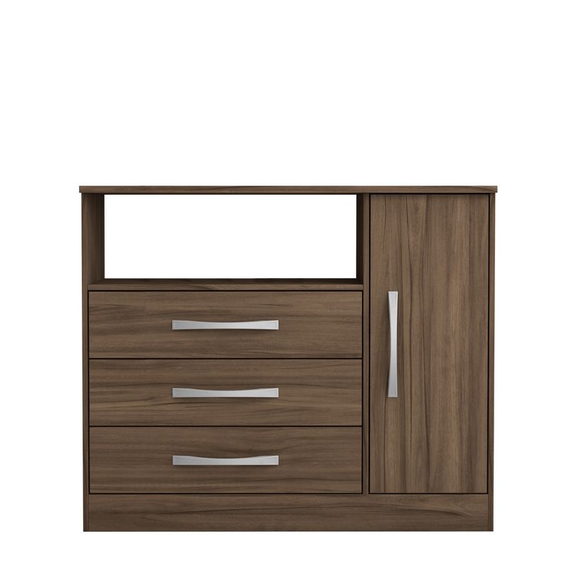 MULTIMUEBLES - COMODA 3 CAJONES ARMARIO ROBLE 75X90X36