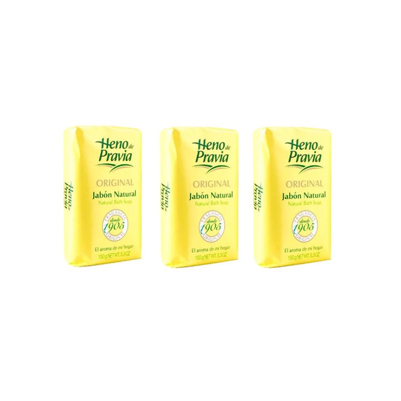 HENO DE PRAVIA - Jabón en Barra Heno de Pravia Original - 3Pack - 450 gr