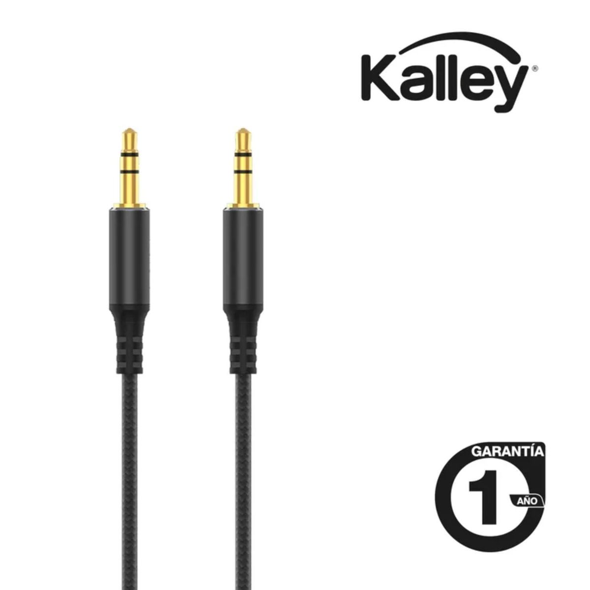 KALLEY - Cable KALLEY Uno a Uno 3,5mm de 1,0 Metro Negro