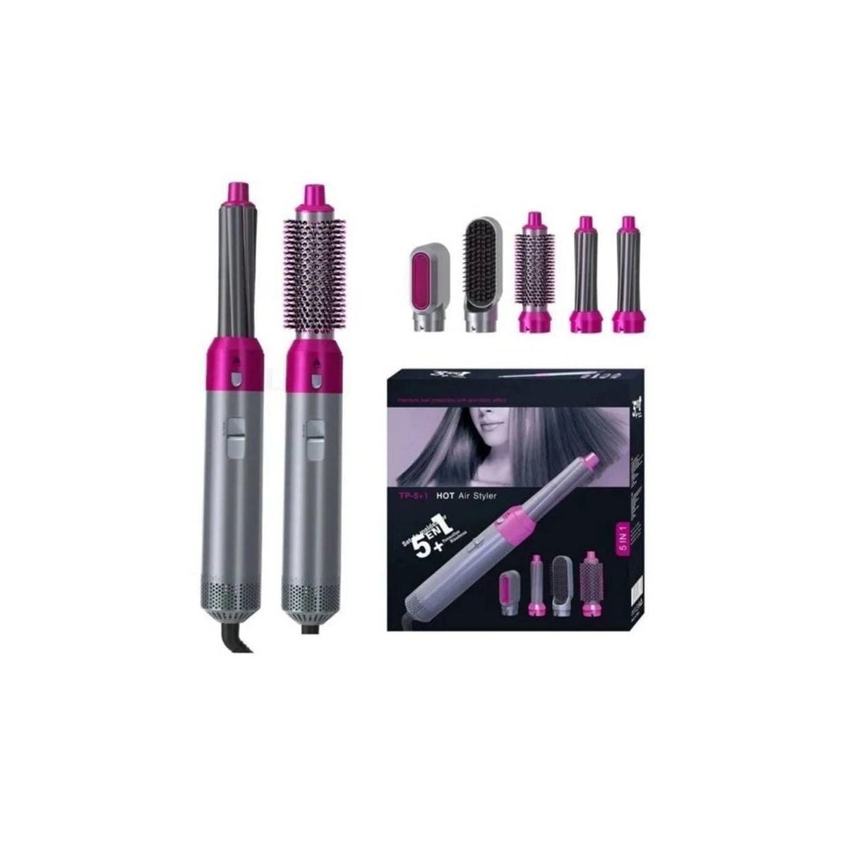 INFANTILES CAJUROMIX - KIT CEPILLO DE AIRE CALIENTE  PARA  ALIZAR,SECAR EN 5 EN 1