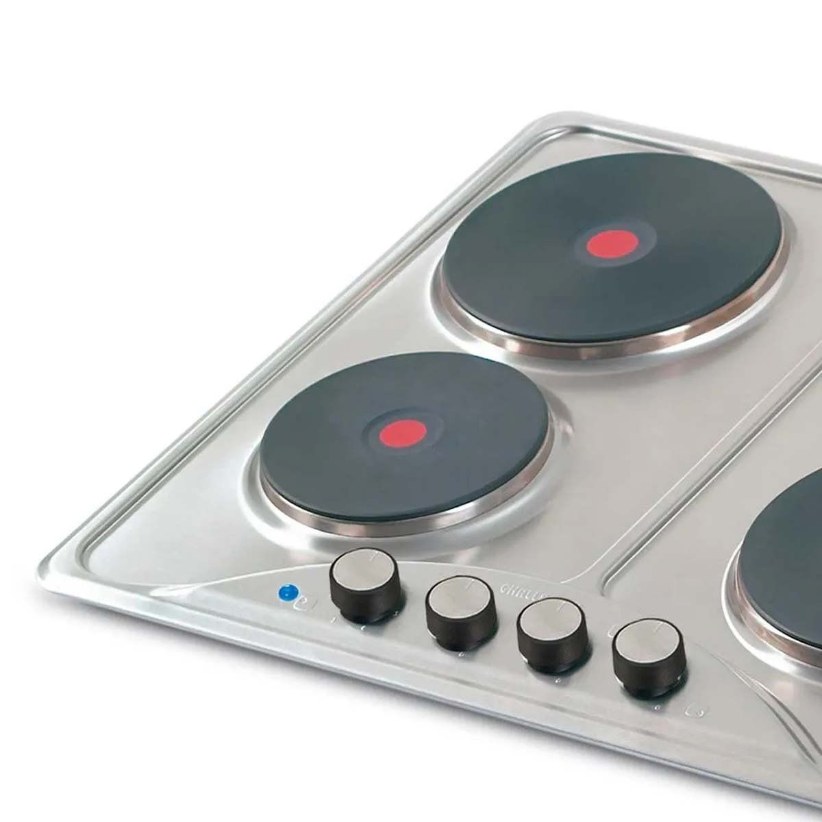 CHALLENGER - Estufa de empotrar en acero inoxidable Challenger de cuatro puestos de 58.5cm eléctrica 220V SD 6104