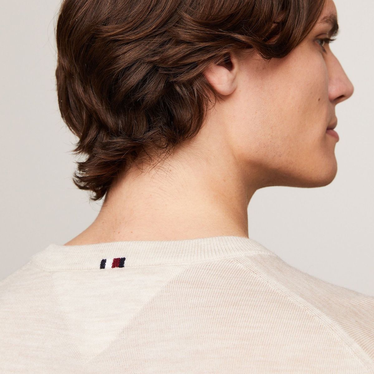 TOMMY HILFIGER - Saco Beige tejido de lana merina fina Para Hombre Tommy Hilfiger