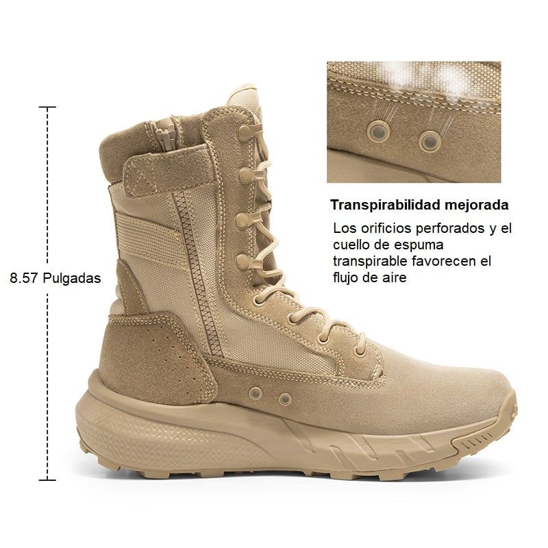 GENERICO - Botas Nortiv8 De Trabajo Militar Taticas Transpirables Color Arena