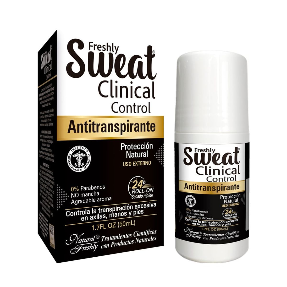 NATURAL FRESHLY - Desodorante Antitranspirante Sweat Clinical Roll On X 50ml