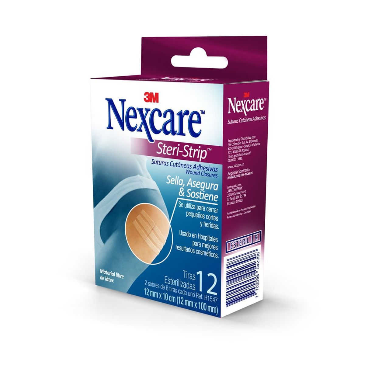 NEXCARE - Tiras Nexcare Steri-strip 12mm X 100mm X 12Und