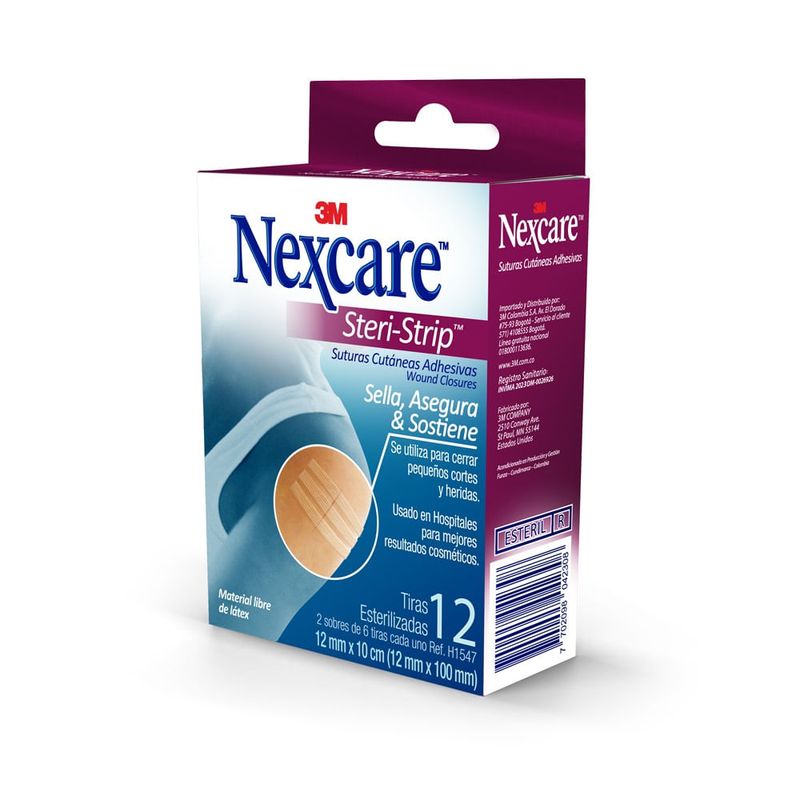 NEXCARE - Tiras Nexcare Steri-strip 12mm X 100mm X 12Und