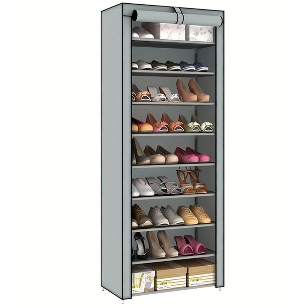 GENERICO - Organizador Zapatos En Tela Diseño Torre Zapatero