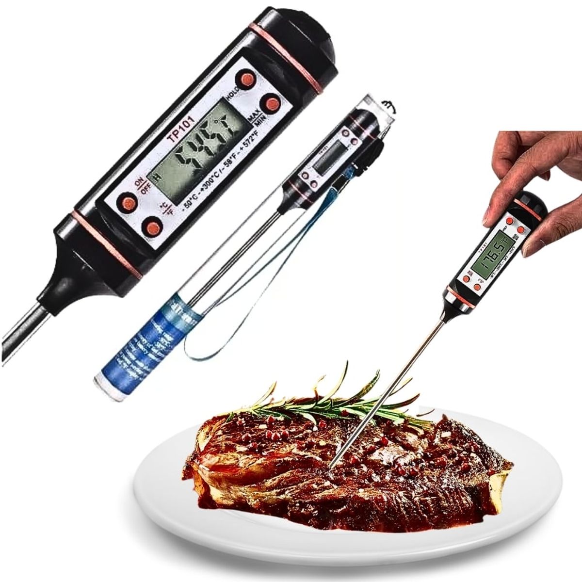 GENERAL - Termómetro Digital Para Alimentos Cocina Punzón Temperatura