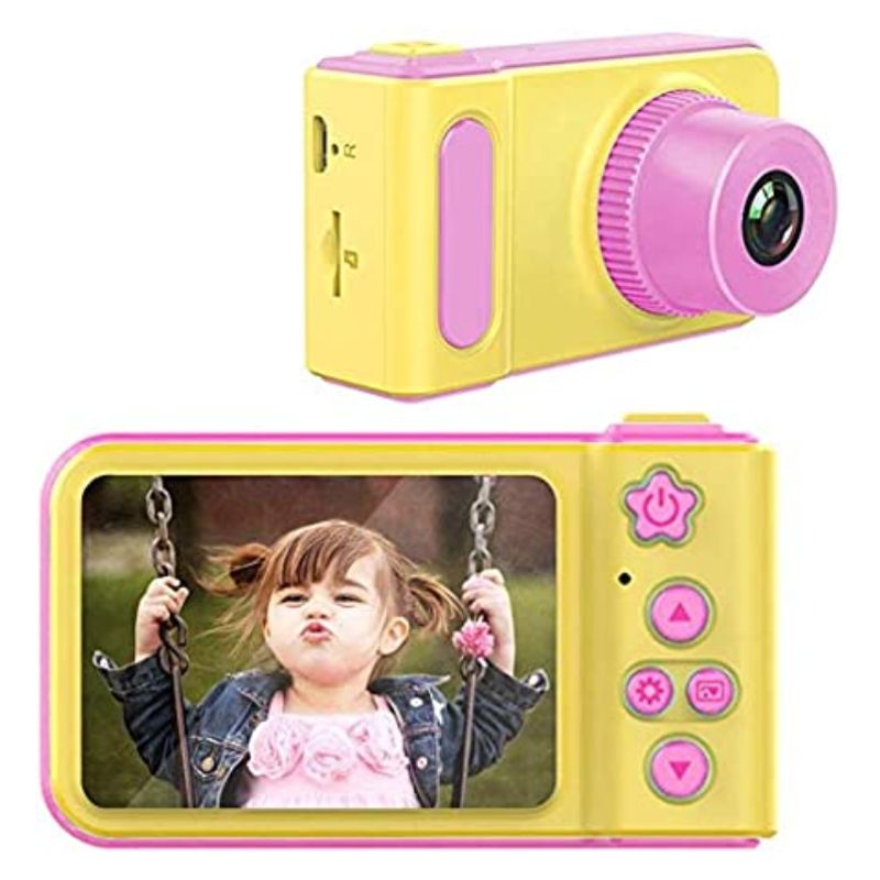 SEISA - Cámara Digital Para Niños Fotos Vídeos Con Marco Incorporado - Rosa.