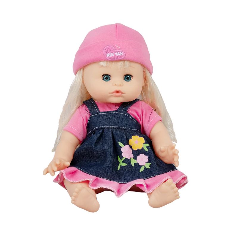 GENERICO - Muñeco Bebe Vestido Jean Secadora Vacinilla Juguete Niñas