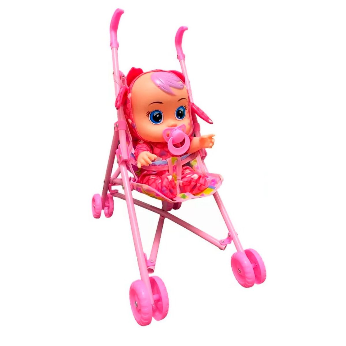 GENERICO - Muñeca Bebes Llorones Con Sonidos Coche Tetero Juguete Niñas