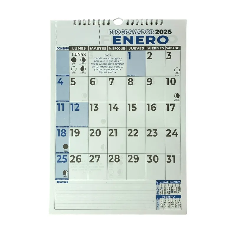 GENERICO - Calendario Programador Planeador 2026 Vertical Mediano 24x34
