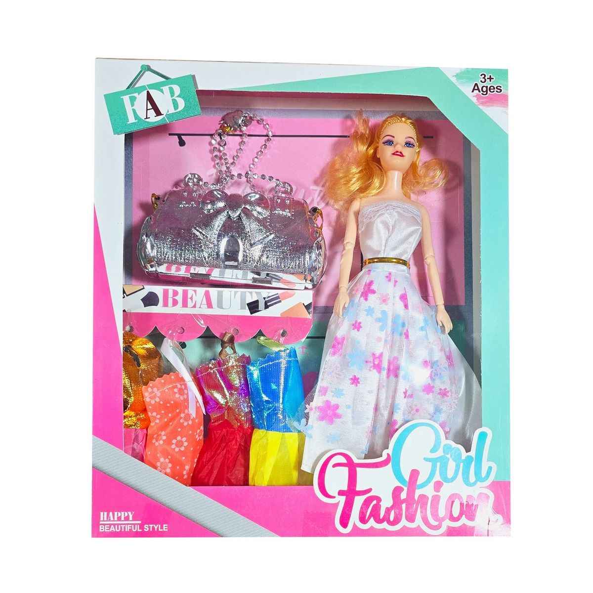 GENERICO - Muñeca Vestidos Bolso Plateado Juguete Niñas Interactivo