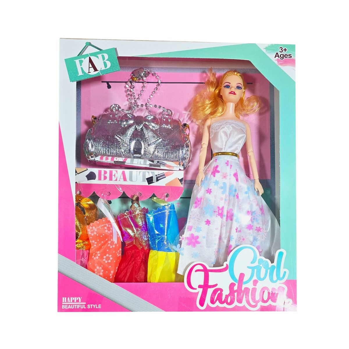 GENERICO - Muñeca Vestidos Bolso Plateado Juguete Niñas Interactivo