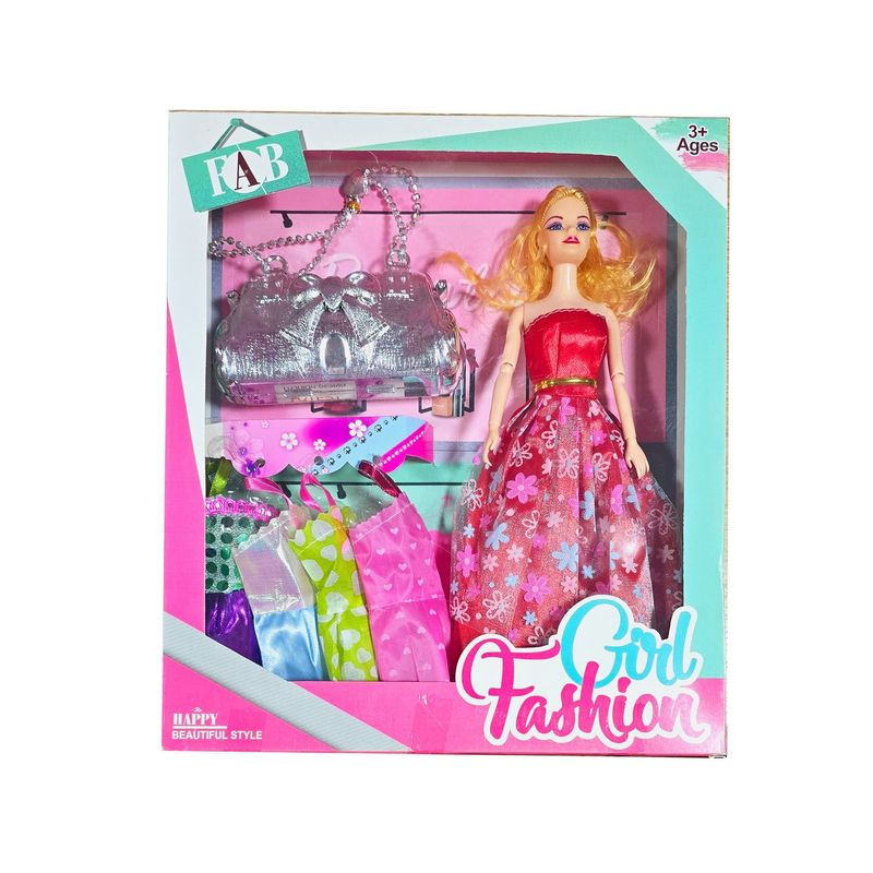 GENERICO - Muñeca Vestidos Bolso Plateado Juguete Niñas Interactivo