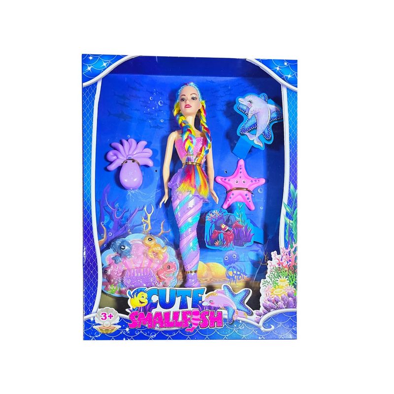 GENERICO - Muñeca Sirena Mundo Acuatico Animales Juguete Niñas