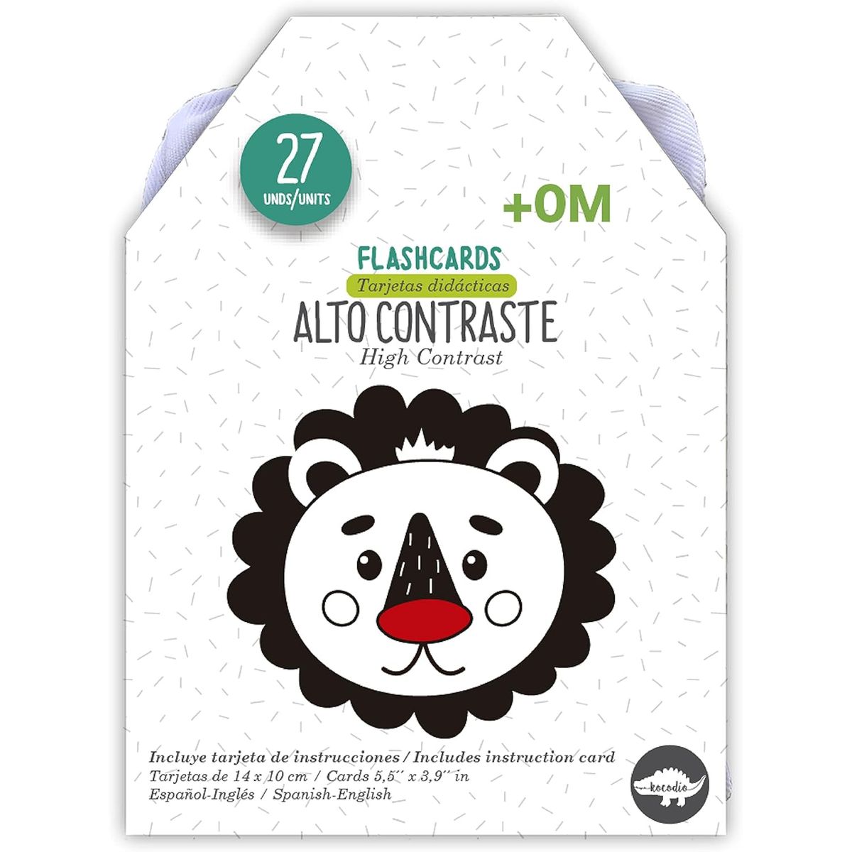 KOCODIO - Juego Estimulación Visual Flash Cards Alto Contraste Bebés