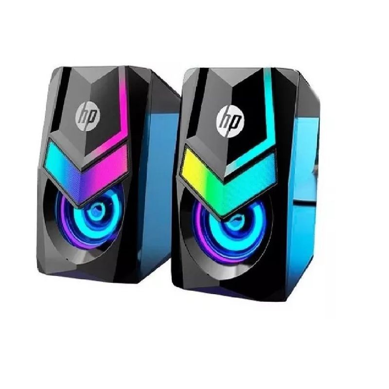 HP - Parlante PC USB  HI FI Gamer Portatil Altavoz 3.5 mm HP Iluminacion
