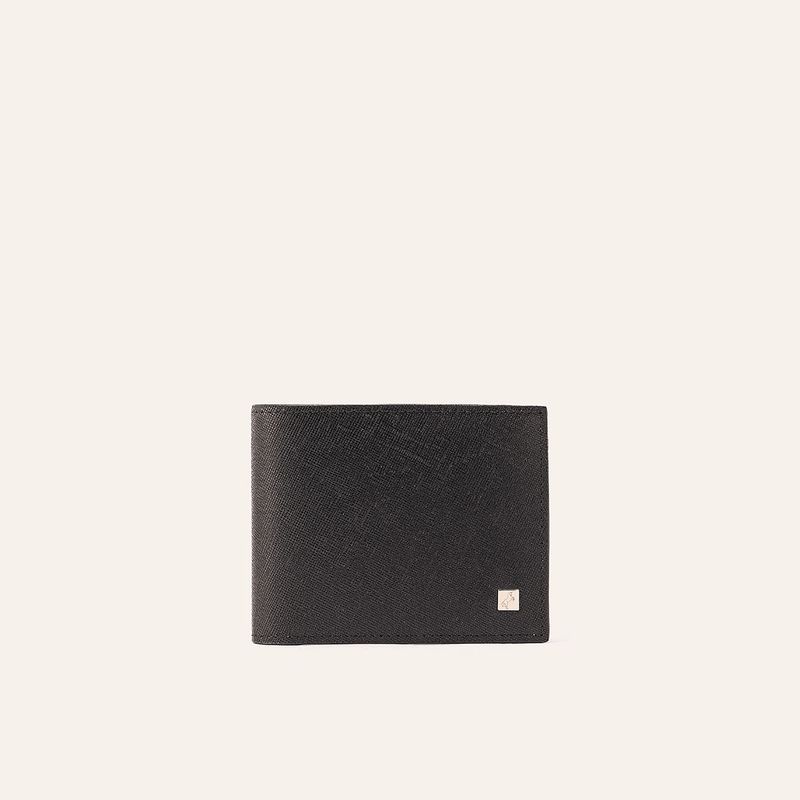 MARIO HERNANDEZ - Billetera extraplana con inserto negro Roble_.