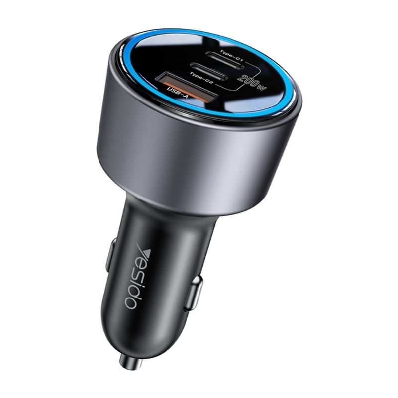 GENERAL - Cargador De Teléfono Para Coche Yesido Y59 200W USB-C 5A