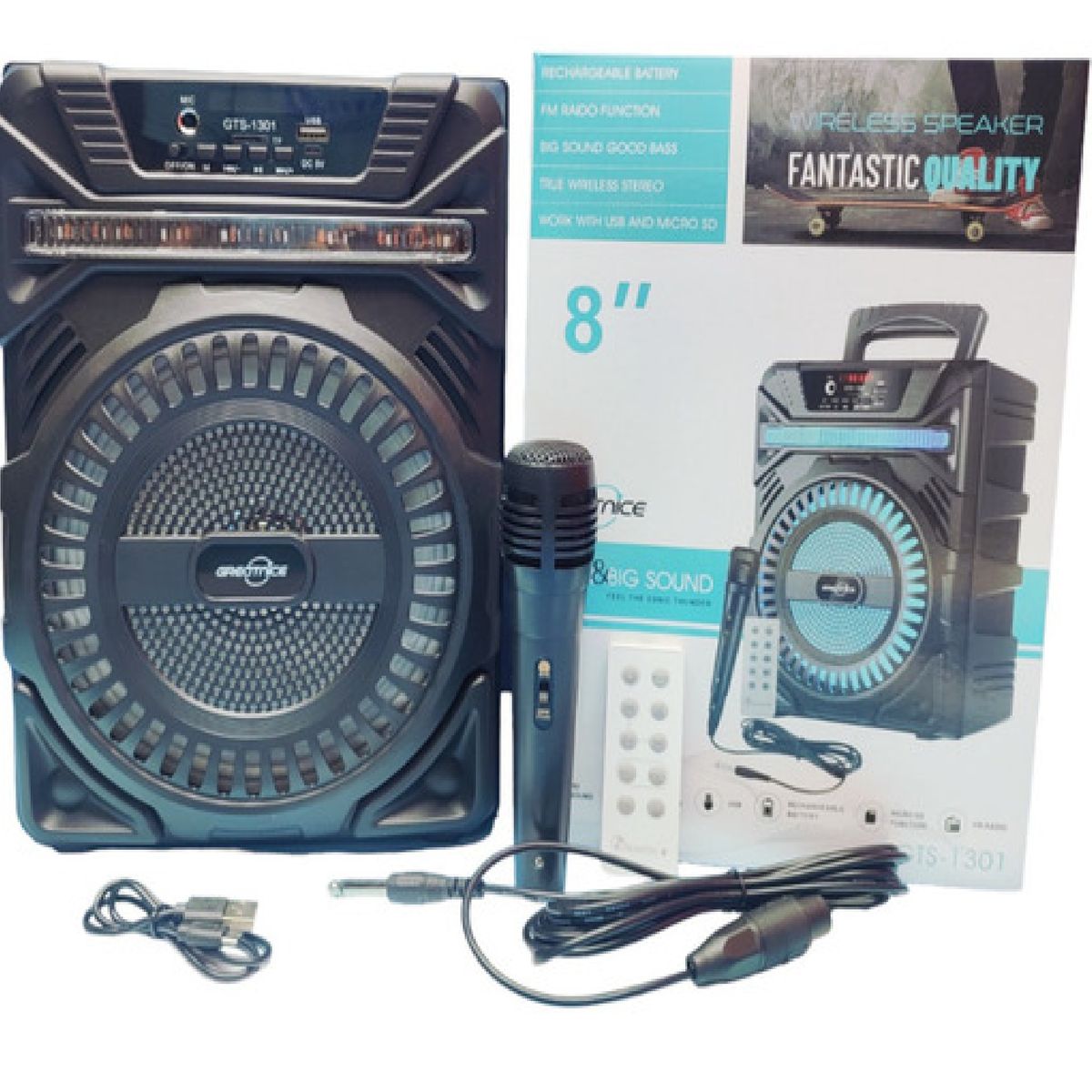 GENERICO - PARLANTE CON BLUETOOTH GTS-1301 CONECTIVIDAD