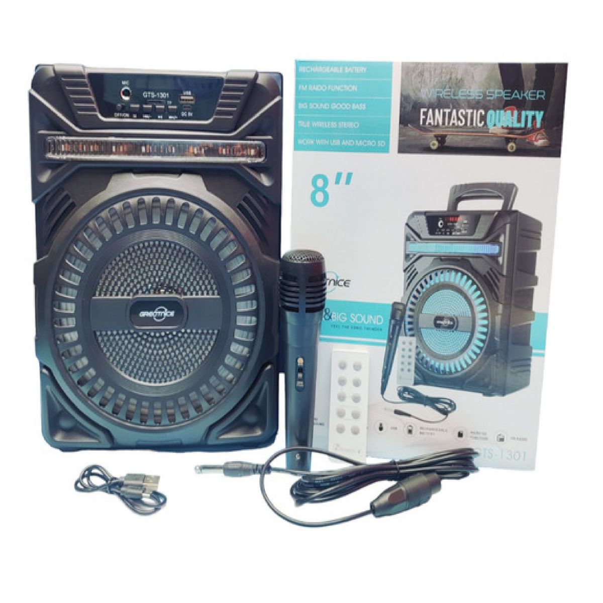 GENERICO - PARLANTE CON BLUETOOTH GTS-1301 CONECTIVIDAD