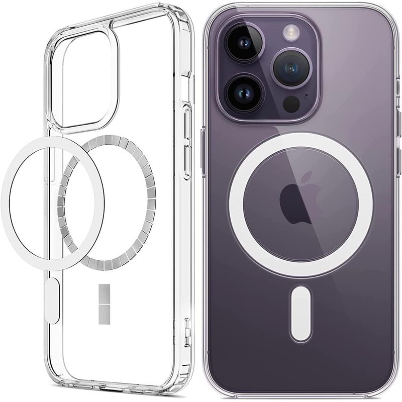 GENERICO - Estuche De Carga Magsafe Para iPhone 14 Pro Max - Transparente
