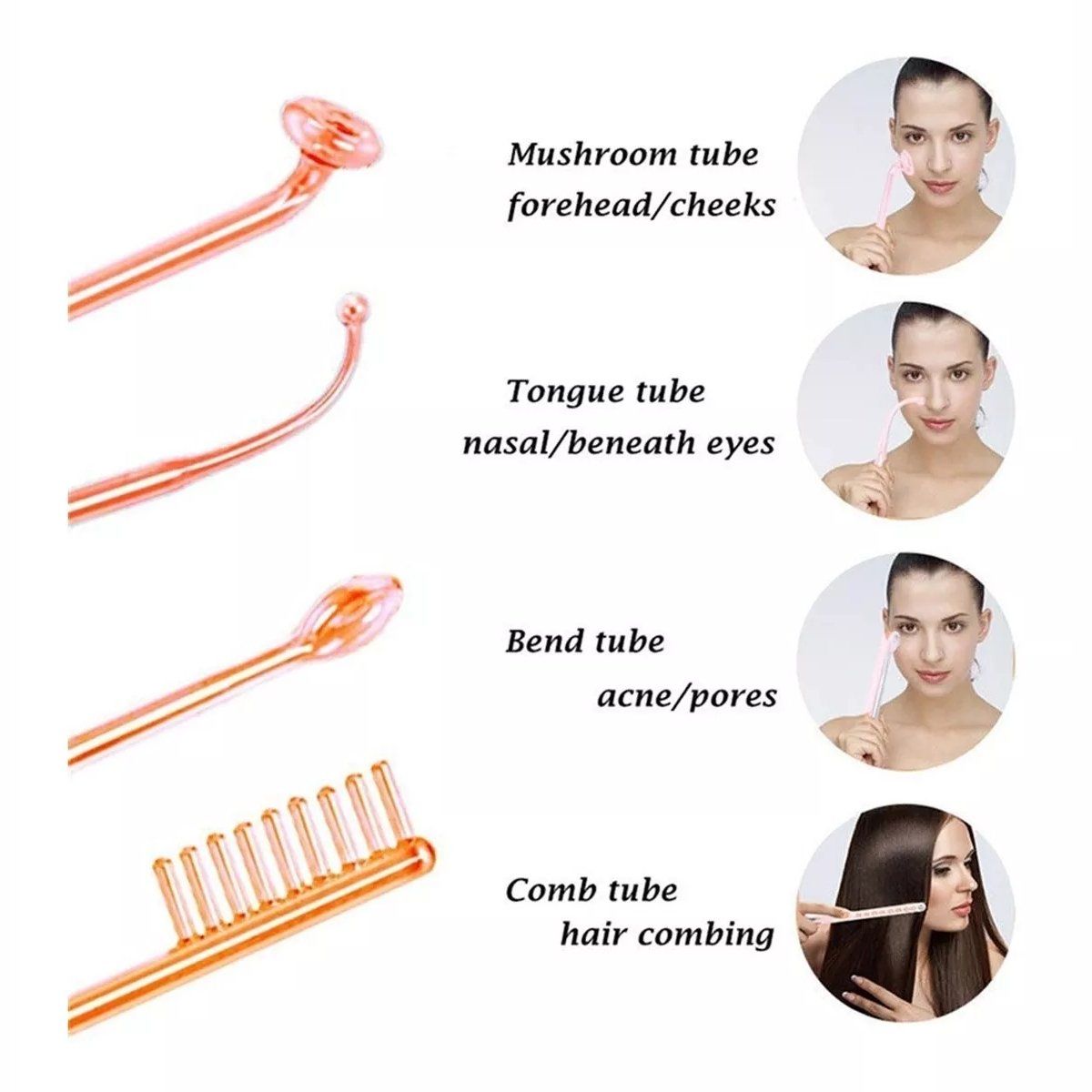 GENERICO - Alta Frecuencia Portatil Facial Y Corporal 4 Electrodos