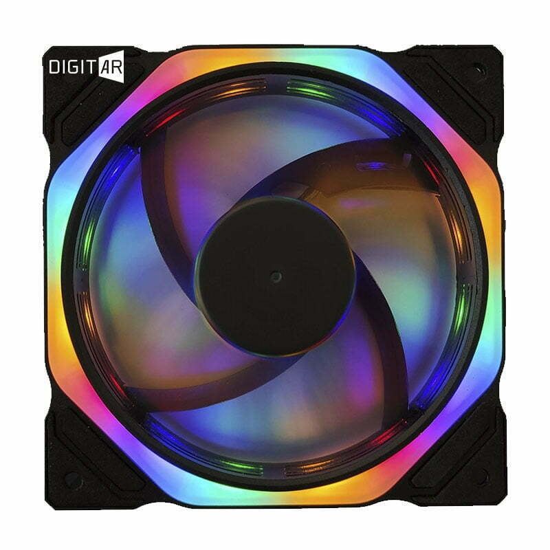 SEISA - Ventilador 120mm Led Antivibracion Color Led Multicolor