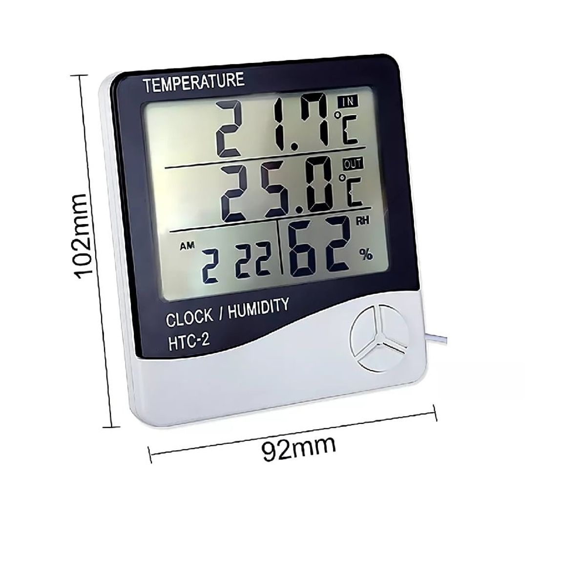 GENERICO - Reloj Termohigrometro Medidor Temperatura Humedad Alarma